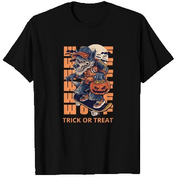 Discover Trick Or Treat Werewolf Halloween Design T Shirts
