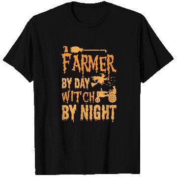 Discover farmer by day witch by night. T Shirts