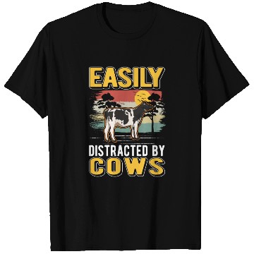 Discover Easily Distracted By Cows Cattle Cow T Shirts