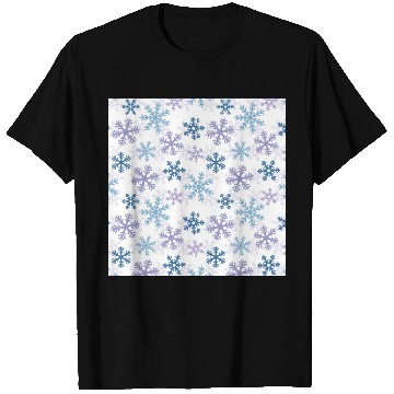 Discover Modern Snowflakes Pattern White T Shirts