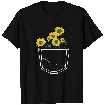 Discover sunflower in my pocket T Shirts for women