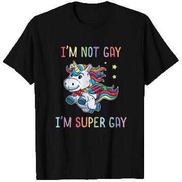 Discover LGBT Funny Rainbow Unicorn Super Gay Lesbian Pride T Shirts