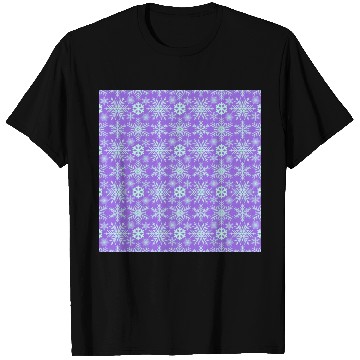 Discover Modern Snowflakes Pattern Purple Blue T Shirts