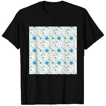 Discover Modern Snowflakes Pattern Colorful T Shirts