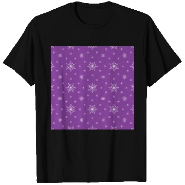 Discover Modern Snowflakes Pattern Purple T Shirts