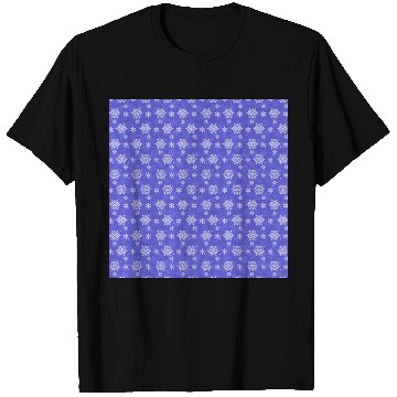 Discover Blue Snowflakes Pattern T Shirts
