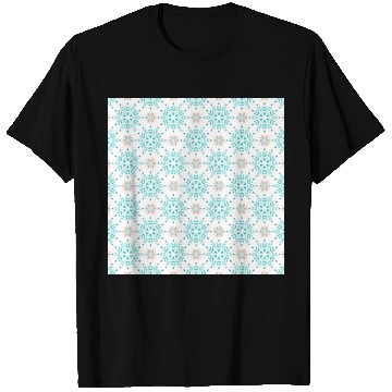 Discover Blue Snowflakes Pattern T Shirts
