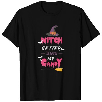 Discover Halloween witch candy T Shirts