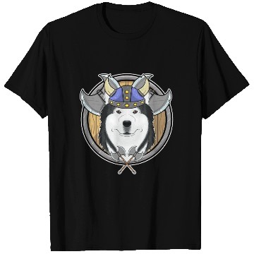Discover Siberian Husky I Valhalla I Viking T Shirts