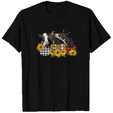 Discover It's Fall Y'all Cows and Pumpkins Sunflower T Shirts