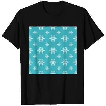 Discover Decorative Teal Snowflakes Pattern T Shirts