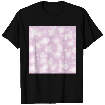 Discover Violet Snowflakes Pattern T Shirts