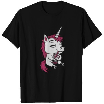 Discover Boba tea drinking unicorn T Shirts