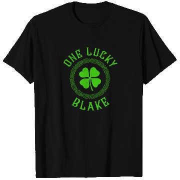Discover One Lucky Blake Irish Family 4 Leaf Clover T Shirts
