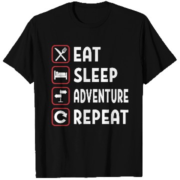 Discover Eat Sleep Adventure Repeat T Shirts