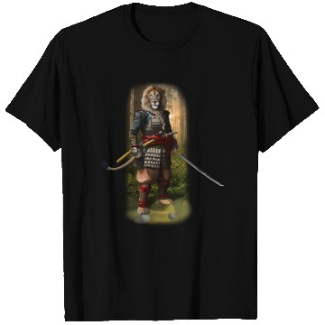 Discover Exclusive Hand Drawn Samurai Lion T Shirts