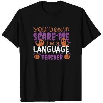 Discover Ghost Pumpkin Language Teacher Halloween T Shirts