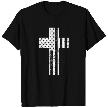 Discover US Flag Cross American Army Veterans T Shirts