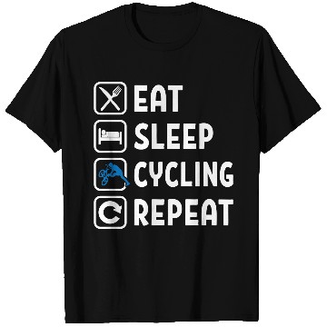 Discover Eat Sleep Cycling Repeat T Shirts