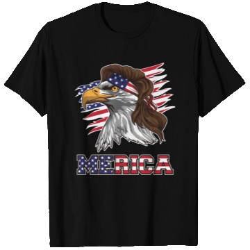 Discover American Bald Eagle Mullet Merica Bird Of Prey T Shirts