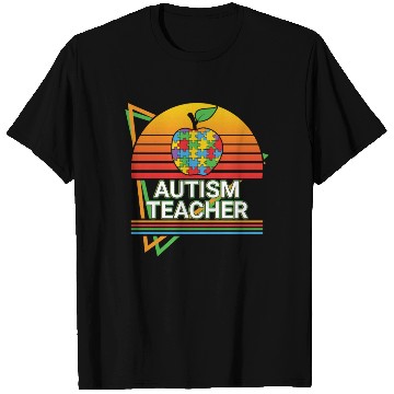 Discover Autism Teacher Retro T Shirts