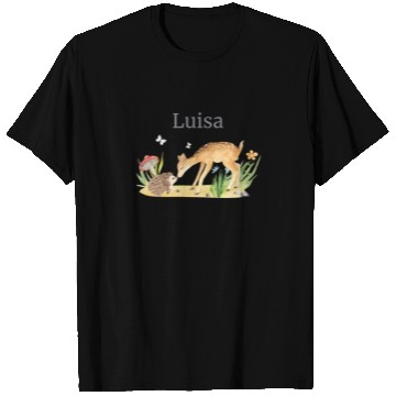 Discover Forest Animal Deer Hedgehog Flowers Name Luisa T Shirts