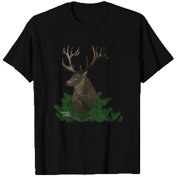 Discover Deer in a green forest T Shirts