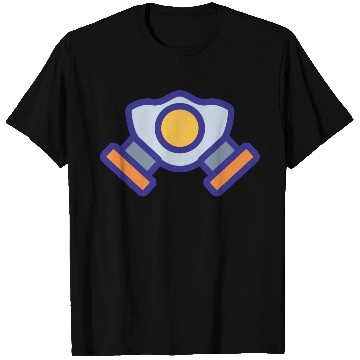 Discover Blue Orange Comic Face Protection Nuclear Gas Mask T Shirts