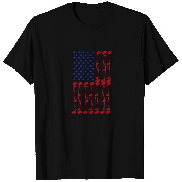 Discover American flag made of golf accessory - outing T Shirts