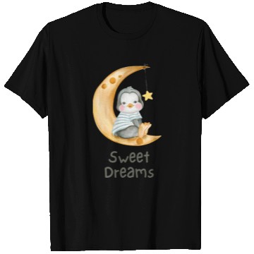 Discover Cute Penguin Moon Sweet Dreams T Shirts