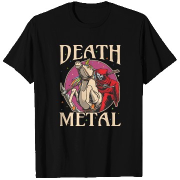 Discover Reaper Rock Satan Unicorn Festivals Death Metal T Shirts