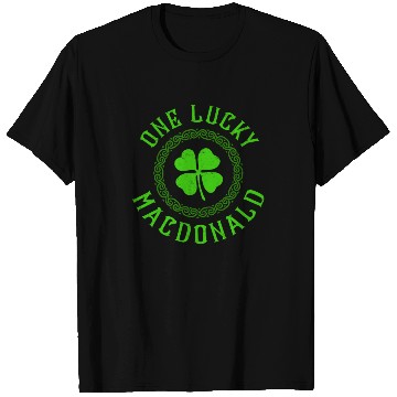 Discover One Lucky MacDonald Irish Family Four Leaf Clover T Shirts