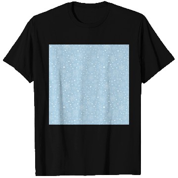 Discover Light Blue Snowflakes Pattern T Shirts