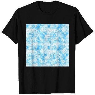 Discover Blue White Snowflakes Pattern T Shirts