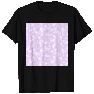 Discover Violet Snowflakes Pattern T Shirts