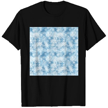 Discover Blue White Snowflakes Pattern T Shirts