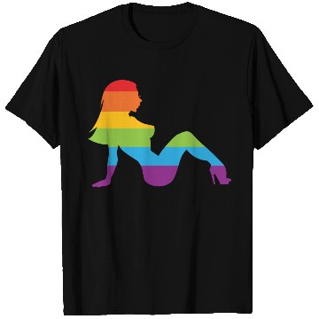 Discover Sexy Retro Mudflap Girl Lesbian Pride LGBT T Shirts