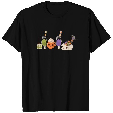 Discover Scary Horror Skull Spooky Sweets and Drinks T Shirts
