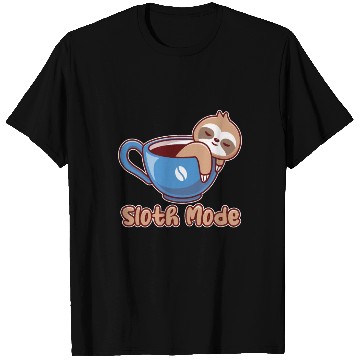 Discover Funny cute lazy sloth coffee design for cool sloth T Shirts