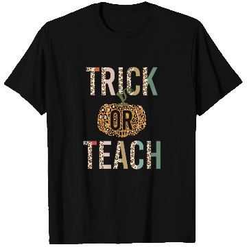 Discover Trick Or Teach Leopard Print Halloween T Shirts