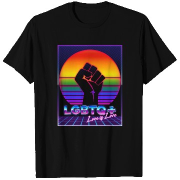 Discover LGBT Pride 80s Retro Vaporwave Sunset T Shirts