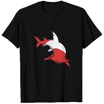 Discover Scuba Diver Red White Flag Hammerhead Scuba Diving T Shirts