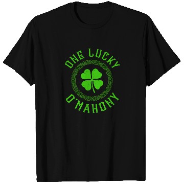 Discover One Lucky O'Mahony Irish Family Four Leaf Clover T Shirts