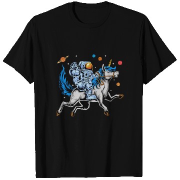 Discover Astronaut riding cute unicorn T Shirts