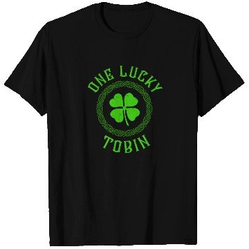 Discover One Lucky Tobin Irish Family Four Leaf Clover T Shirts