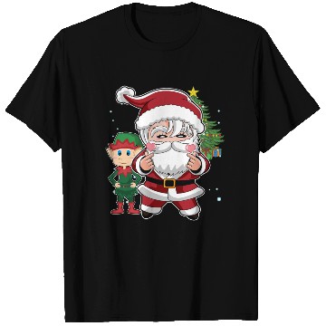 Discover Cute Santa and Elf K-Pop Design Christmas T Shirts