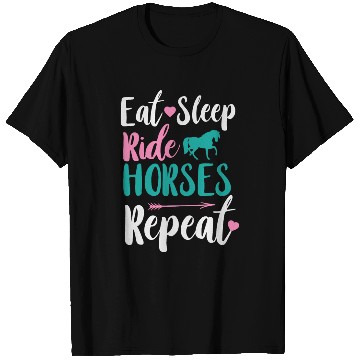 Discover Cute Eat Sleep Ride Horses Repeat Equestrian T Shirts