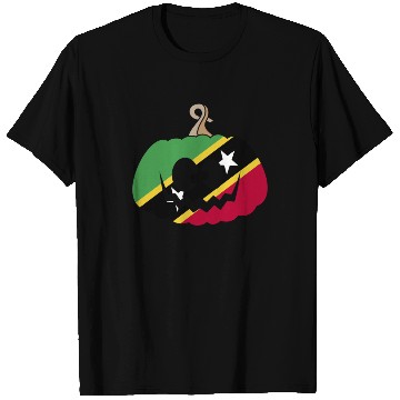 Discover Saint Kitts And Nevis Halloween Pumpkin T Shirts