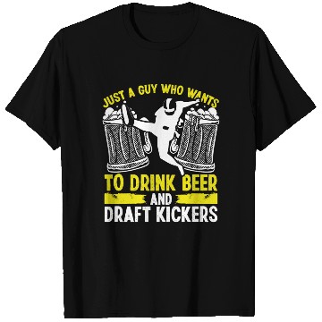 Discover Fantasy Football Player Drinking Draft Kickers T Shirts