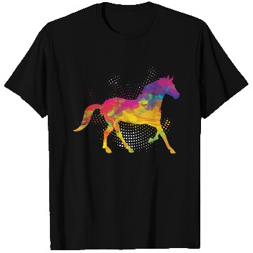 Discover Horse Lover Equestrian Horse Jockey Fan Polygon T Shirts